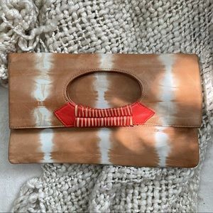 Henri Bendel Tie-Dye Leather Clutch